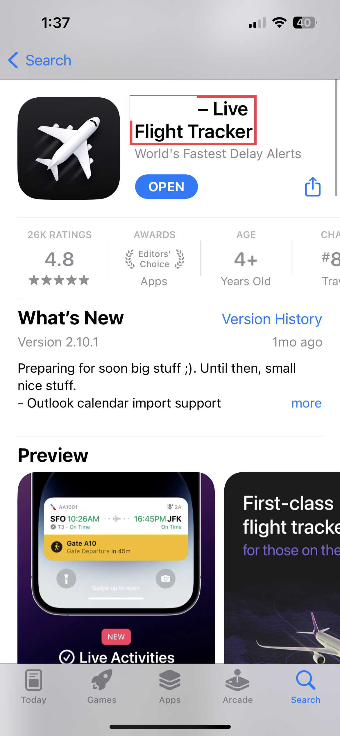 Flighty Apple App Store Title Flighty flight tracker app store title