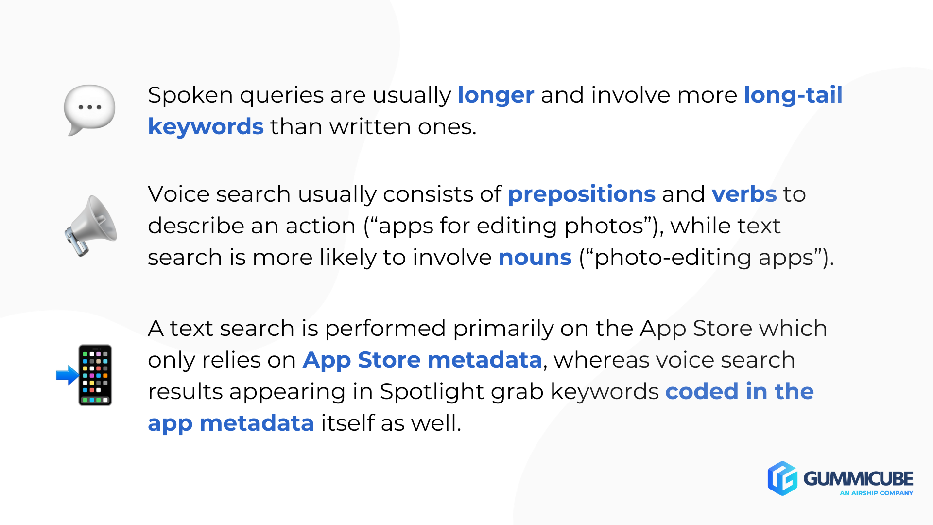 text search vs voice search differences on iPhone