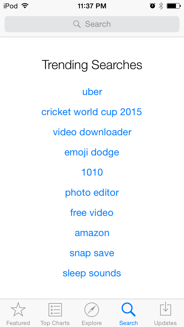 Apple Trending Search - Sunday