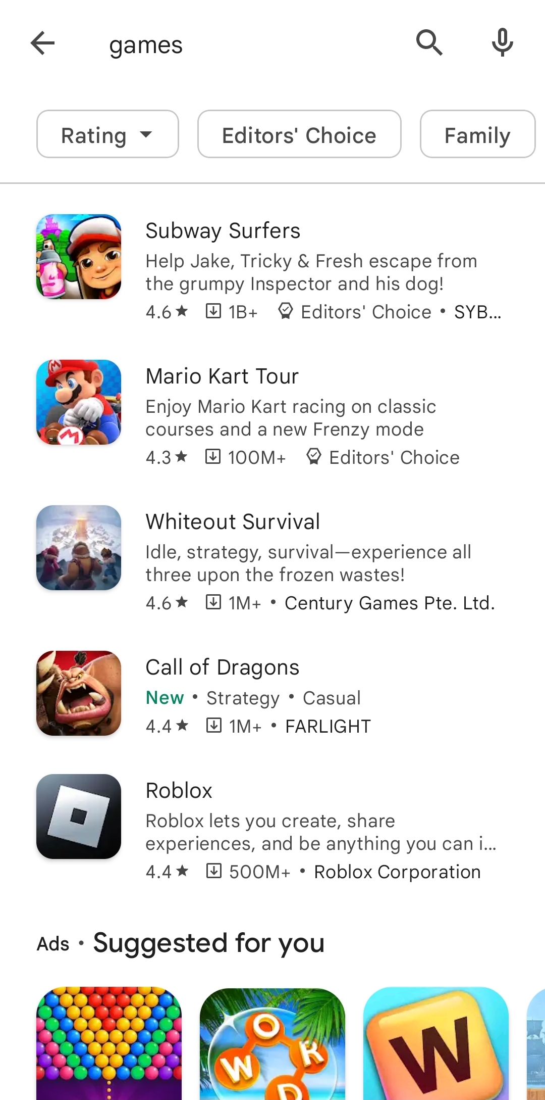 Google Play Games Search Results google play store games search results
