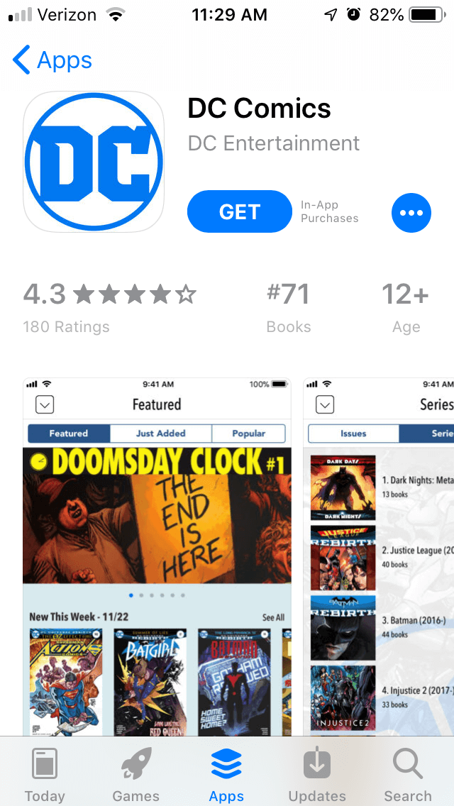 DC Comics iOS