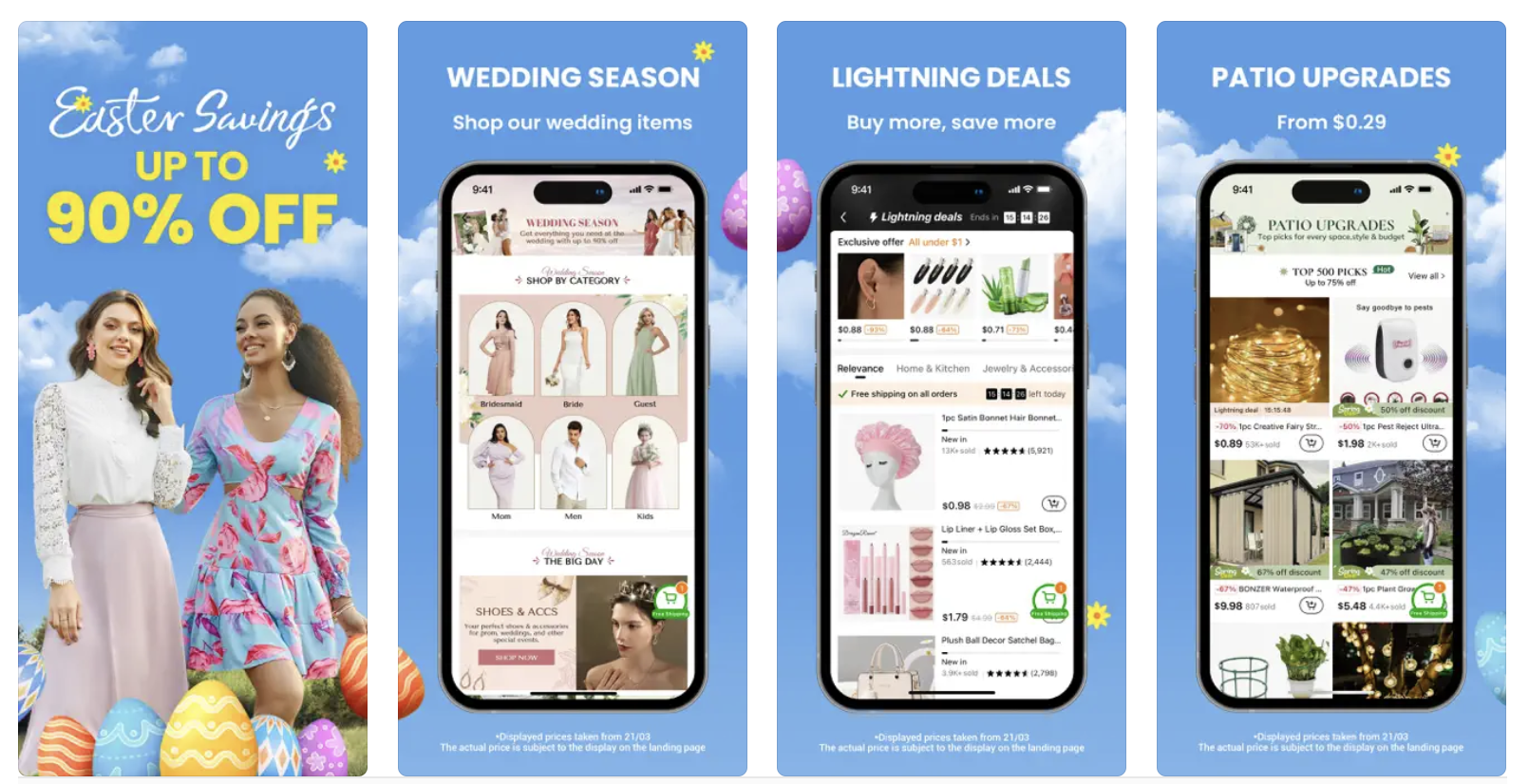 Temu App Store Screenshots Easter temu apple app store easter screenshots