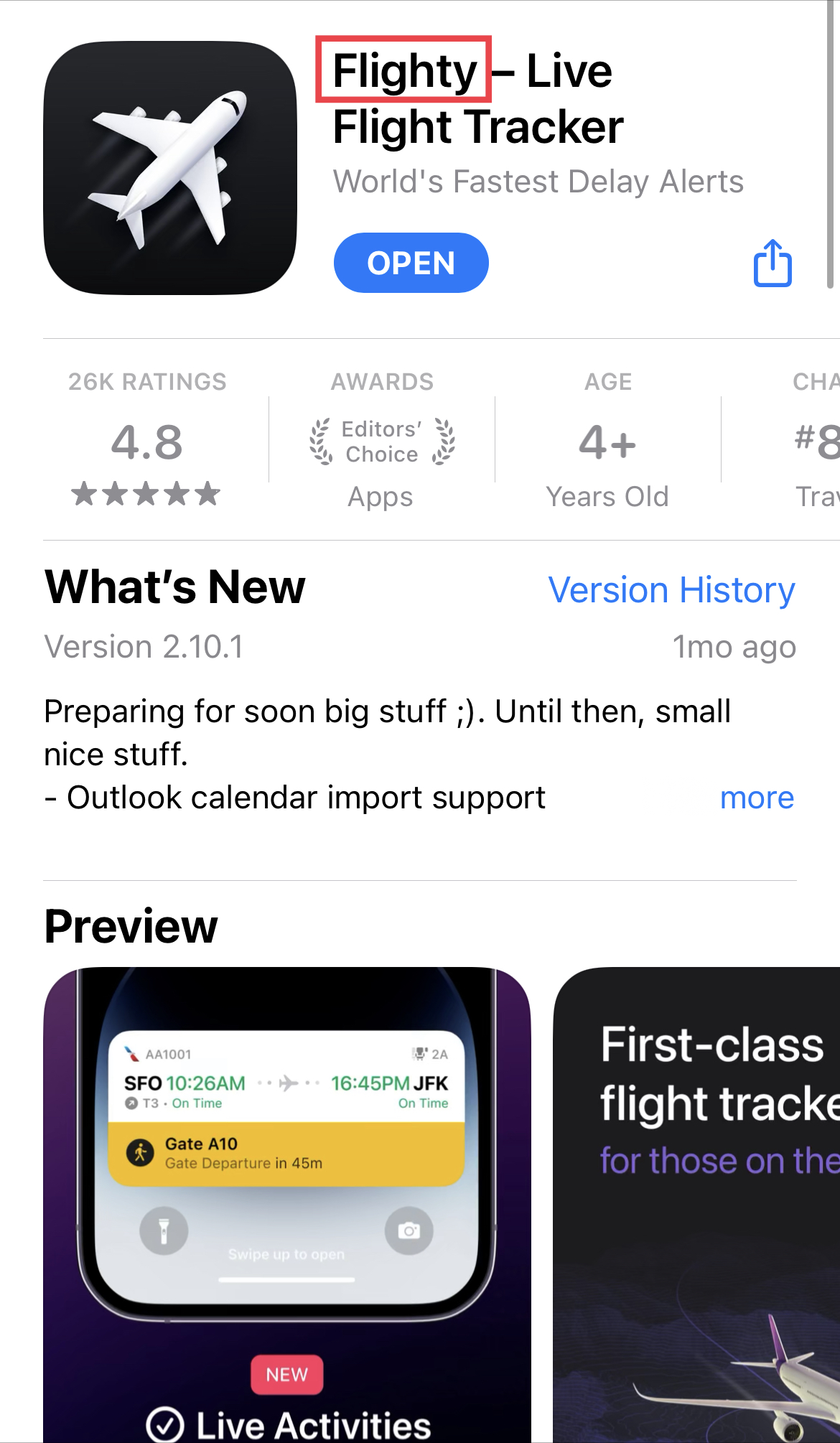 Flighty Apple App Store Name flighty app store name