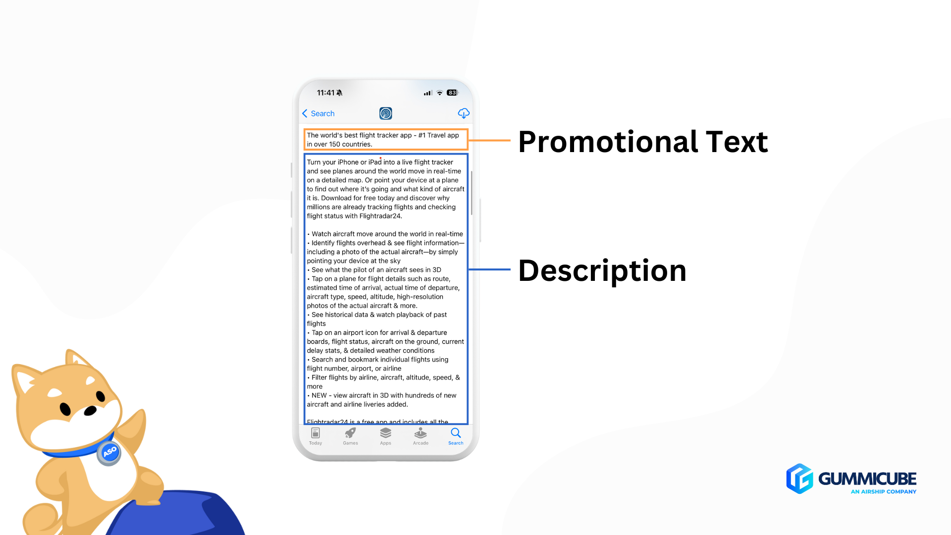 app store promotional text and description