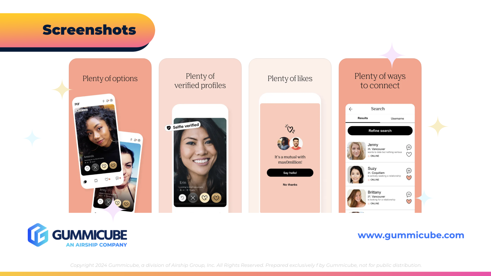 Plenty of Fish iOS Screenshots