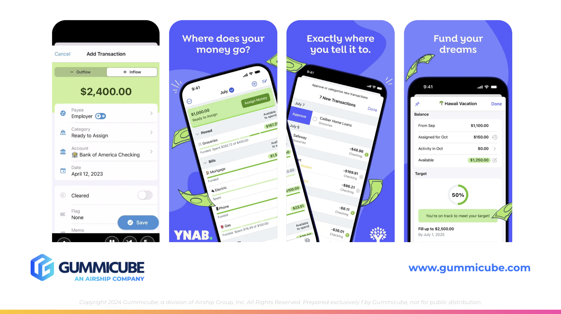 YNAB iOS App Screenshots