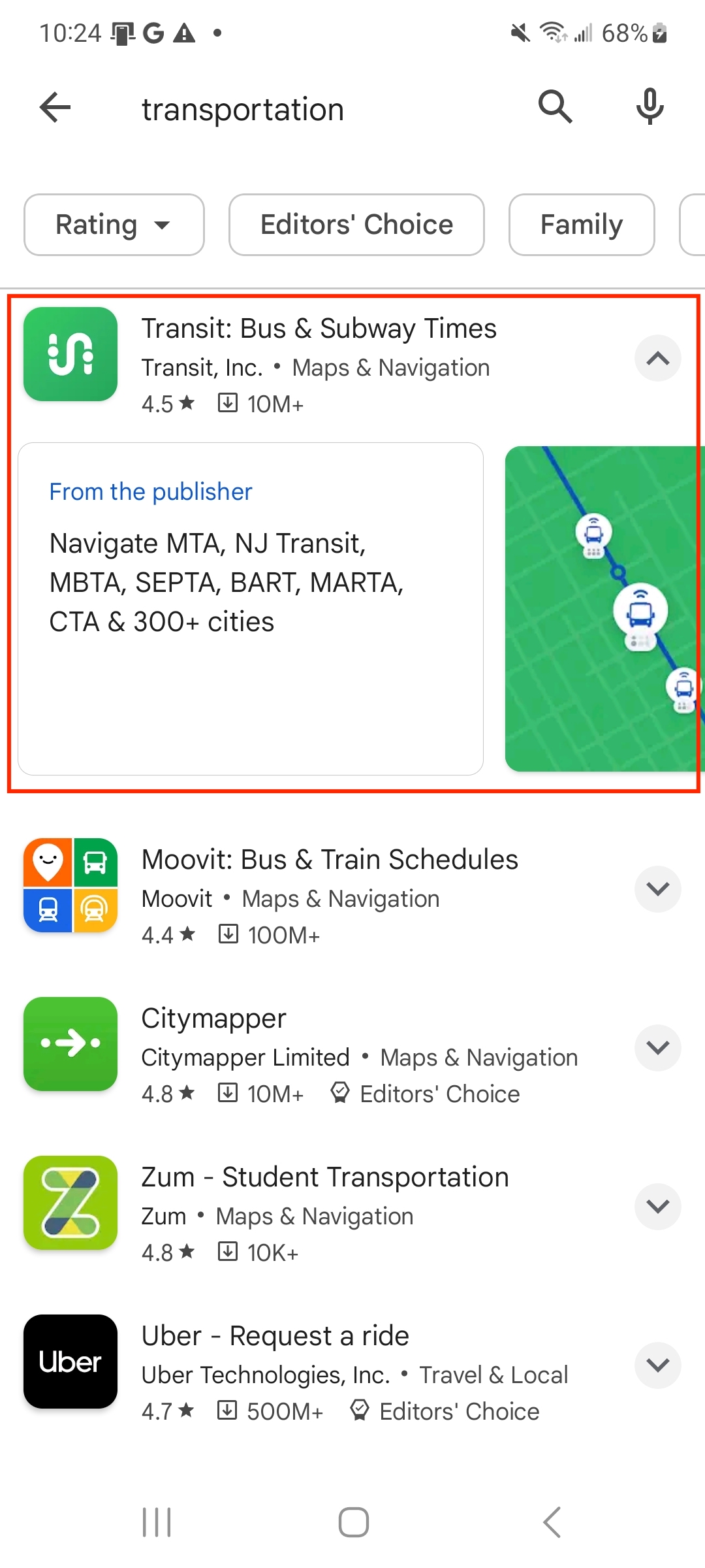transit google play store transit play store listing with short description