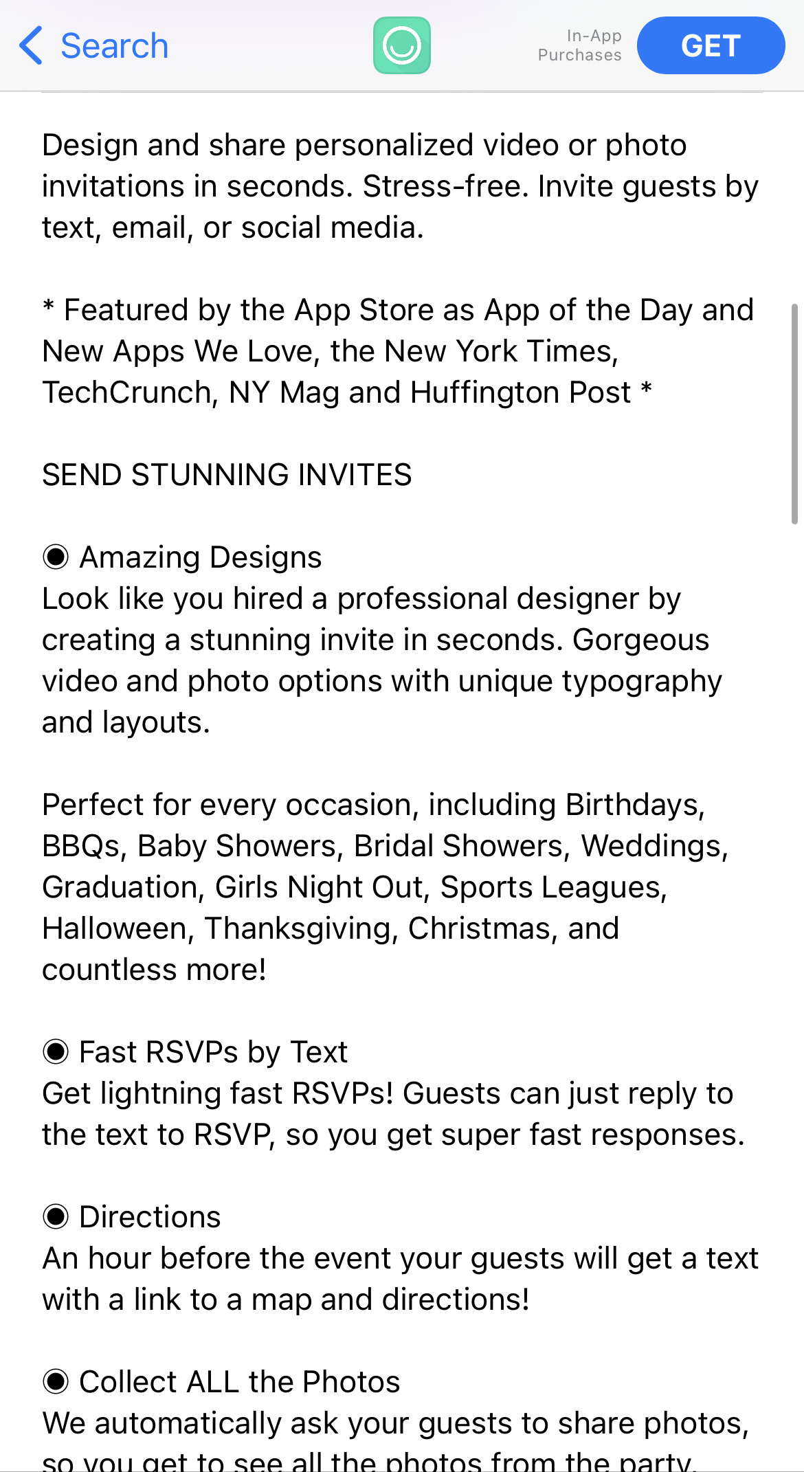 Invitation Maker by Hobnob App Store Description invitation maker by hobnob apple app store description