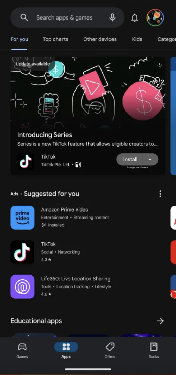 Google Play Store New Dark Theme Google Play Store New Dark Theme