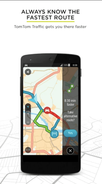 TomTom App Store Screenshot tomtom app store screenshot with mobile phone model