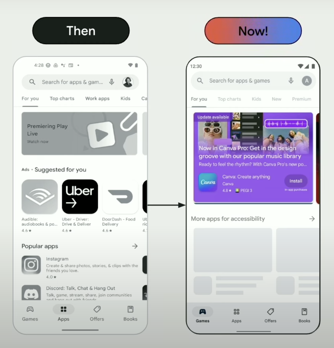 google play new design 2024