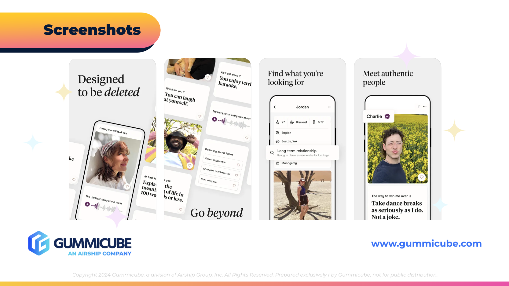 Hinge iOS Screenshots