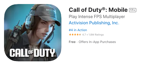 Call of Duty ios app preview page snippet Call of Duty Game ios app preview page snippet