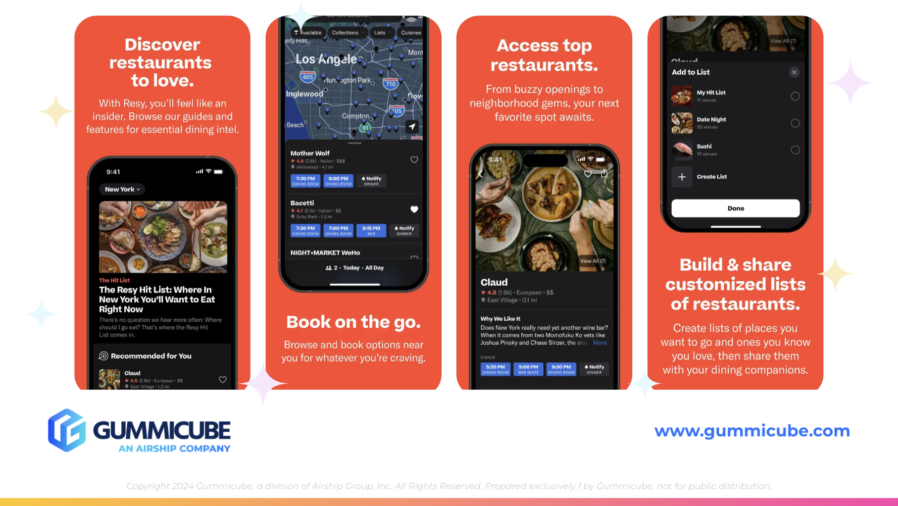 Resy iOS Screenshots