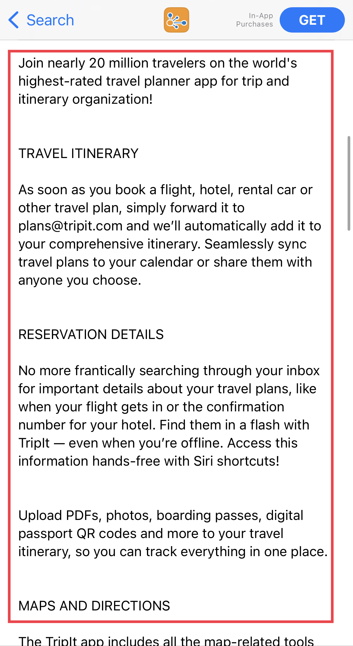TripIt App Store Description tripit app store description