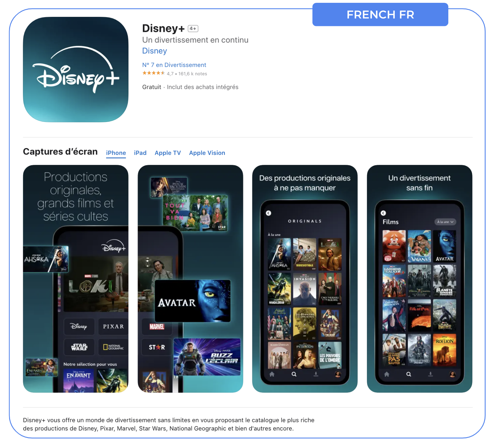 Disney+ App Store Localization
