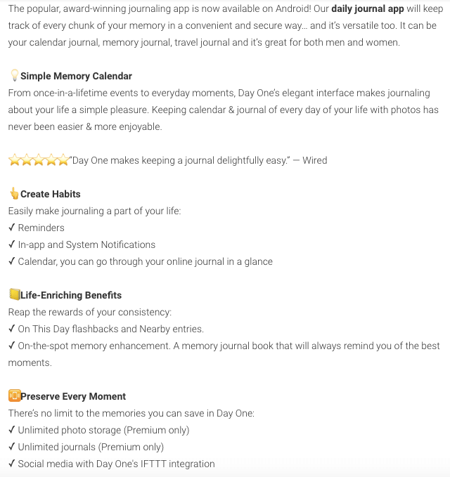 App Store Description