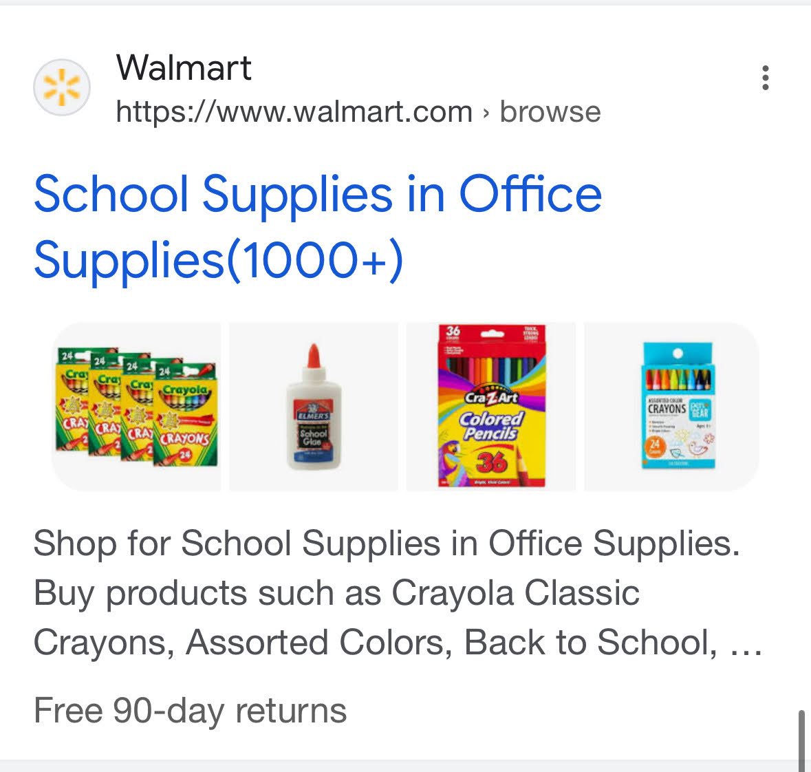 Walmart school supplies search results preview Walmart school supplies search results preview