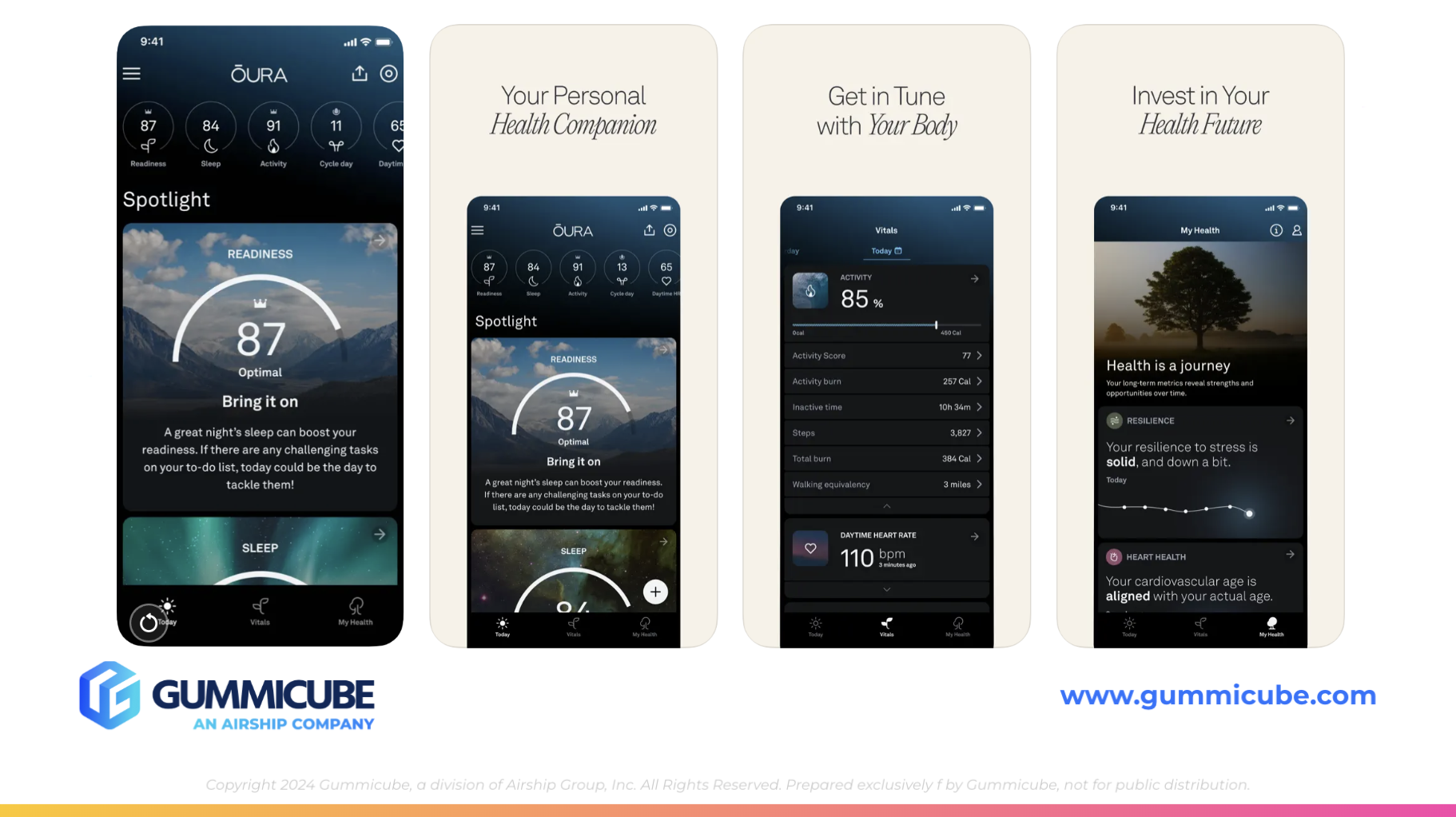 Oura iOS App Store Screenshots