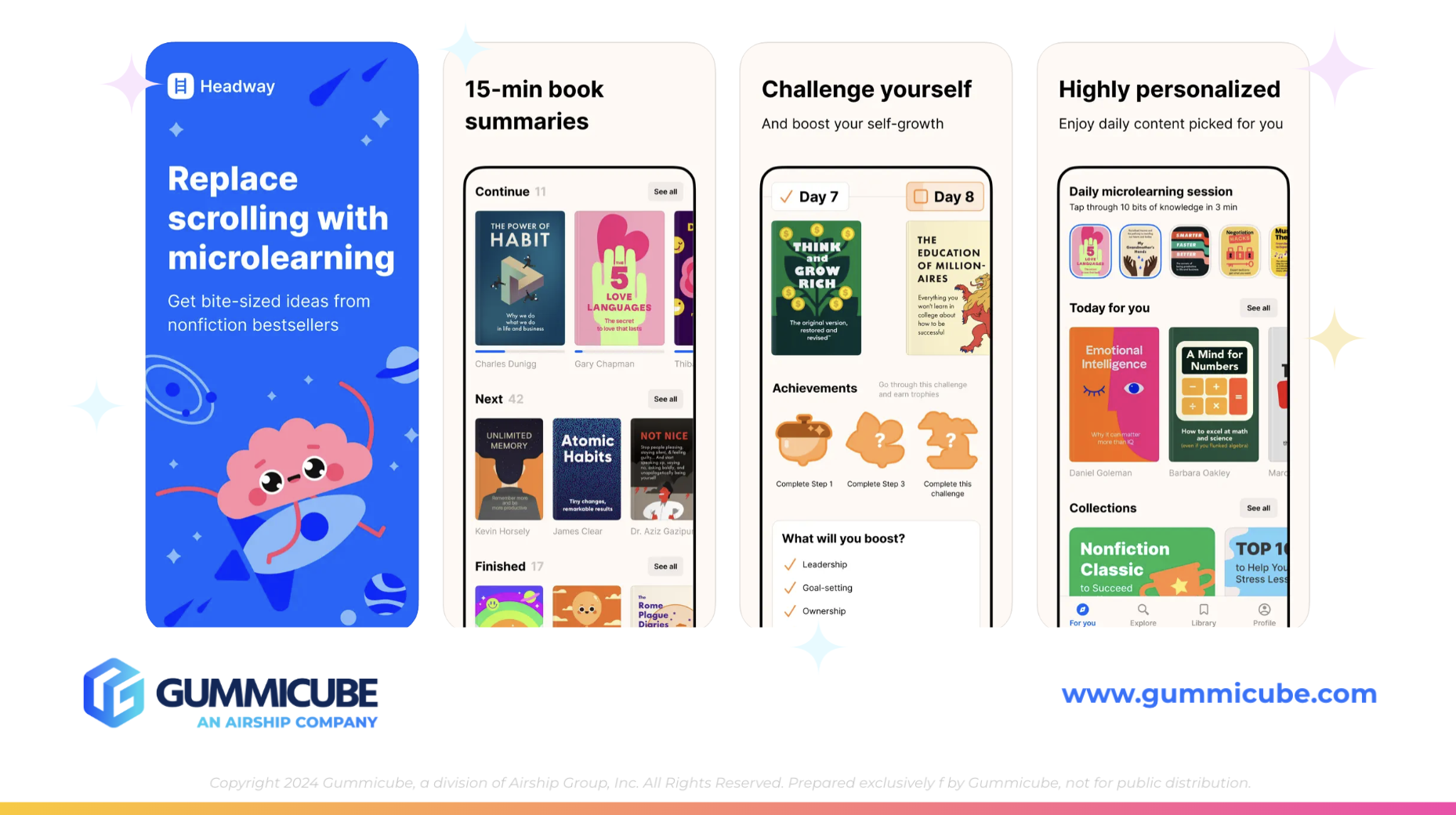 Headway's iOS Screenshots