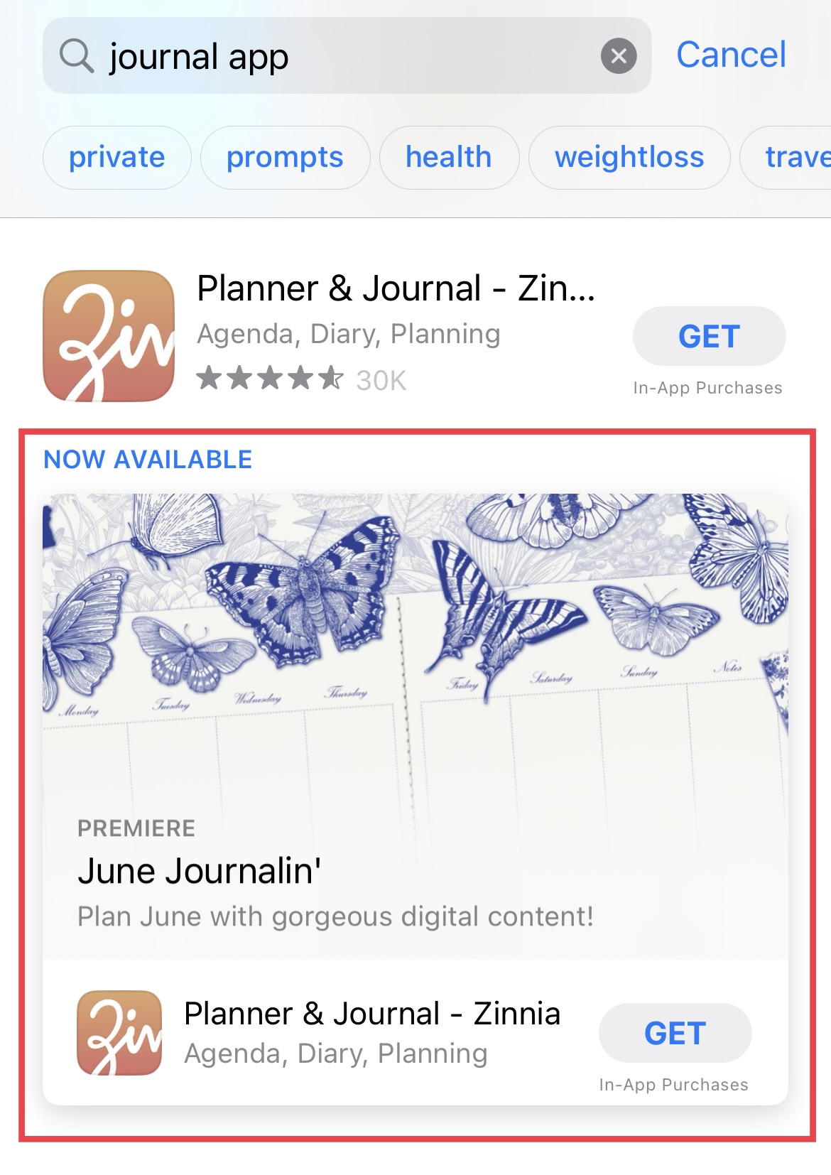 Planner & Journal App App Store planner and journal apple app store june in app event 2023