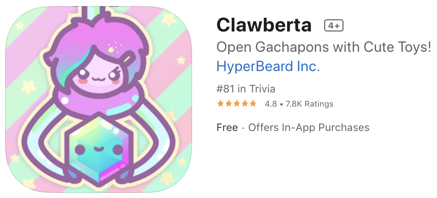 Clawberta App Store Title and Subtitle
