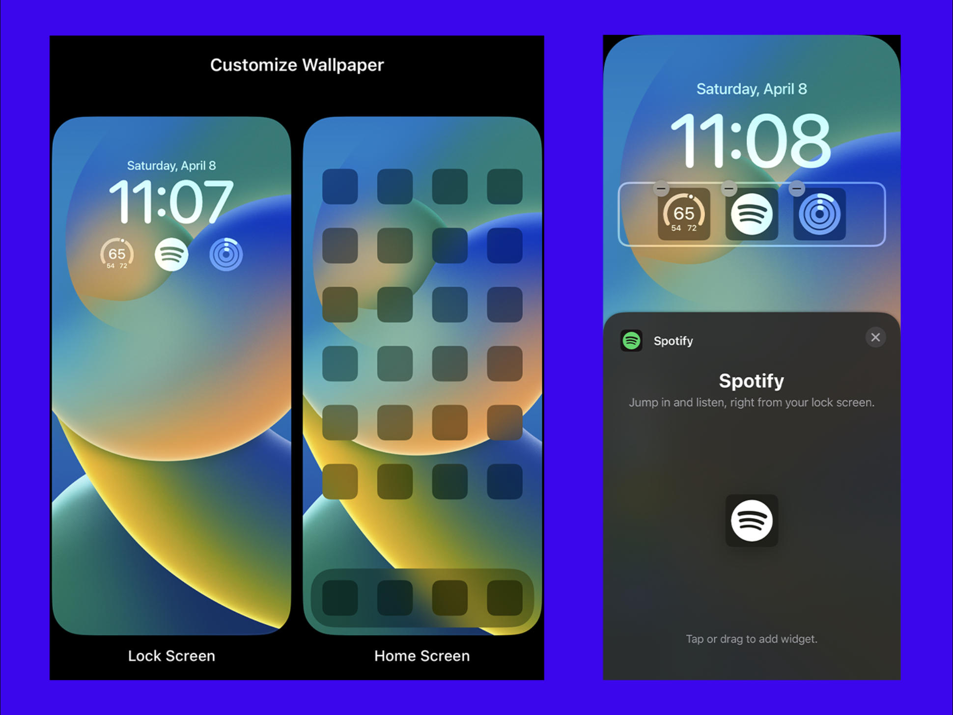 Spotify Apple iPhone Lock Screen Widget spotify ios lock screen widget