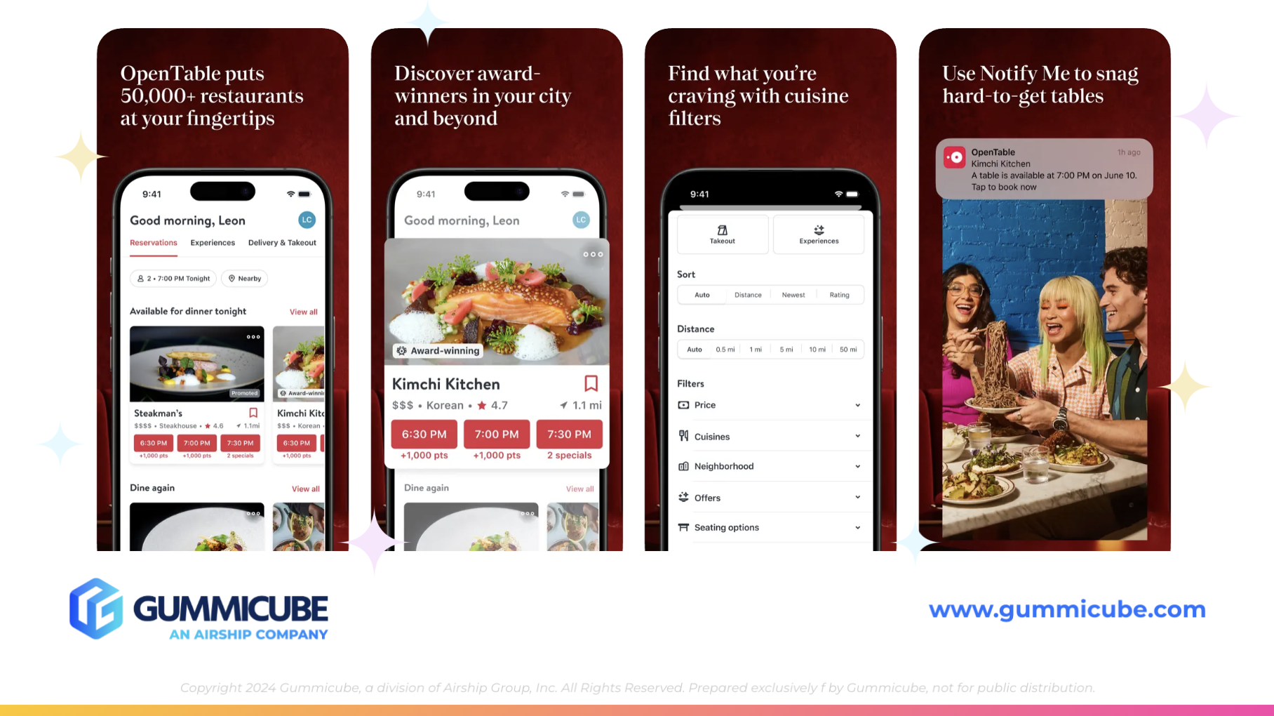 OpenTable iOS Screenshots