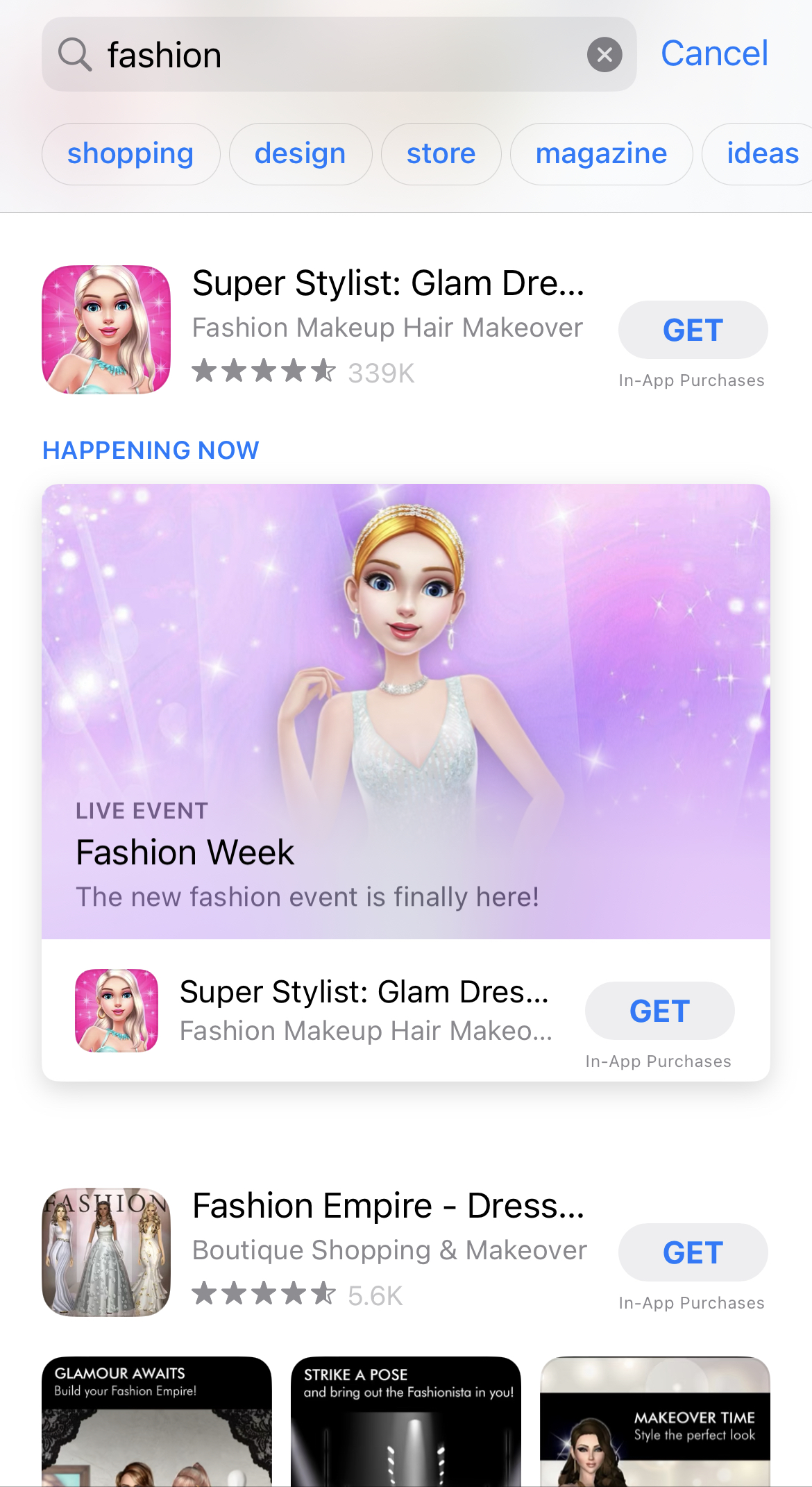 App Store Search Results Fashion fashion app store search results