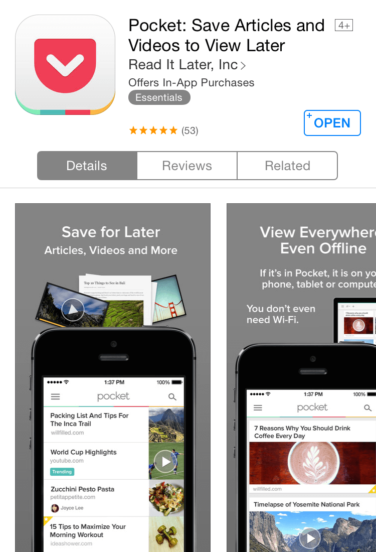 right App Store Listing Page
