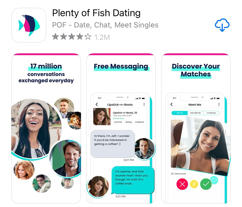 Plenty of Fish Google Play Store Screenshots Plenty of fish app store screenshots showing app features