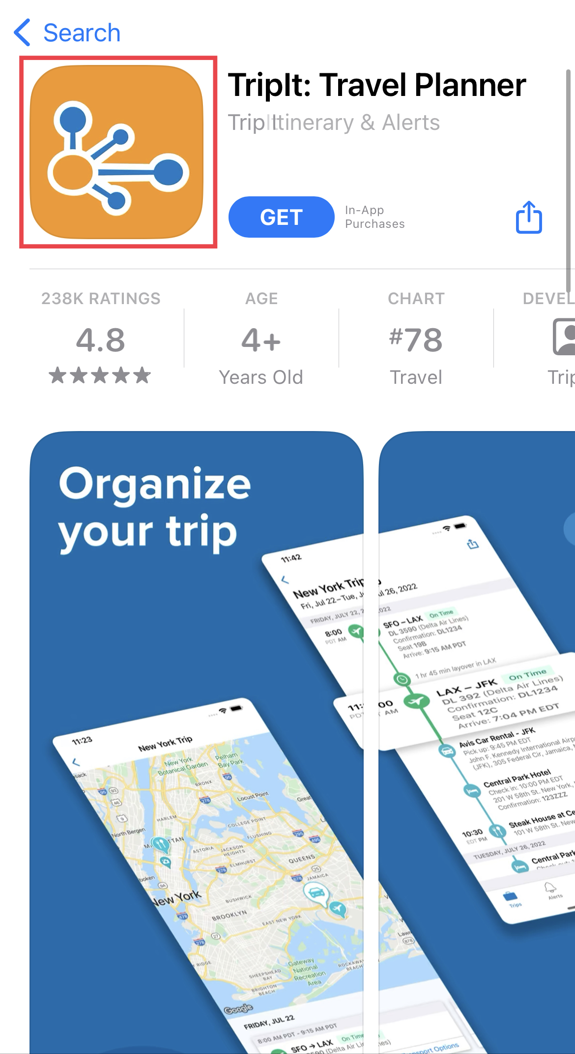 TripIt App Store Icon tripit app store icon
