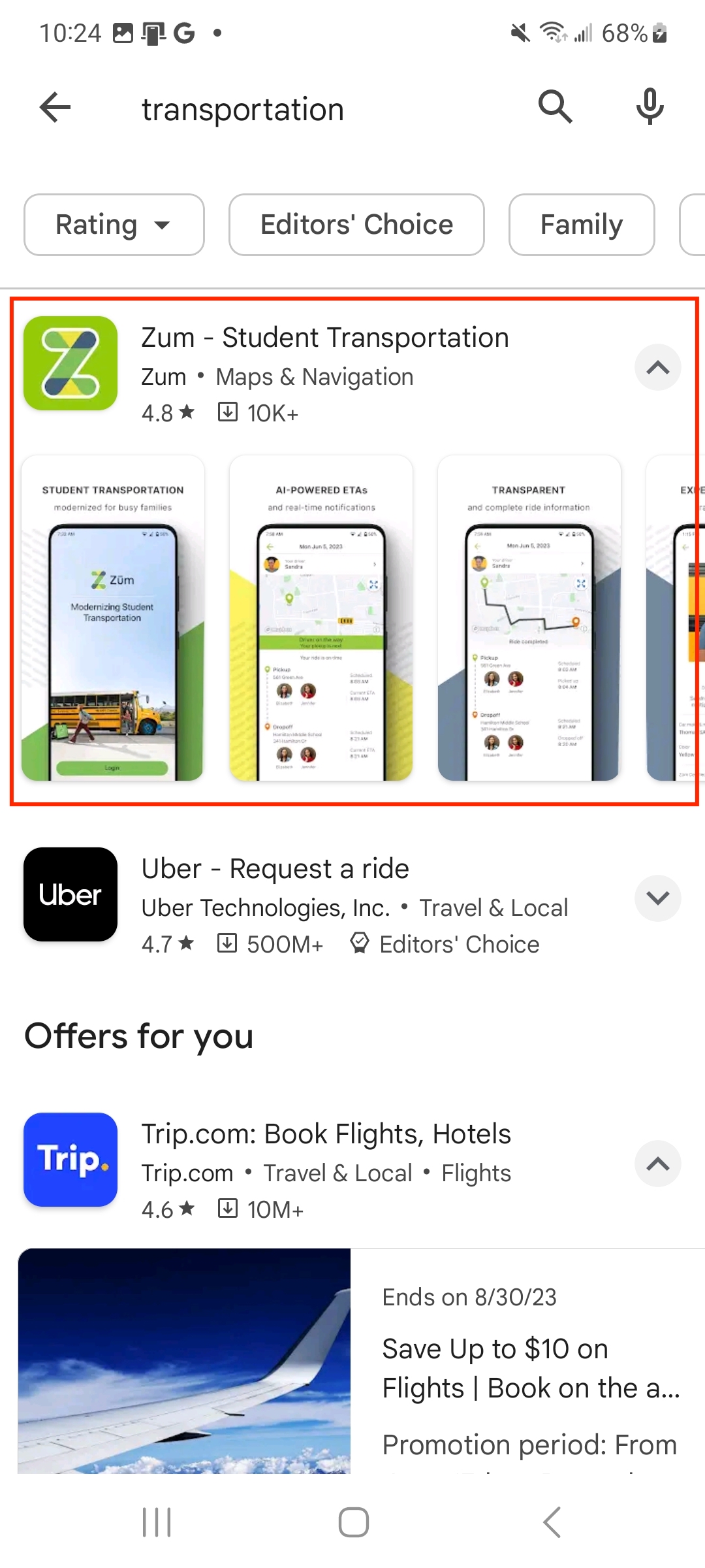 zum play store listing zum student transportation google play store listing