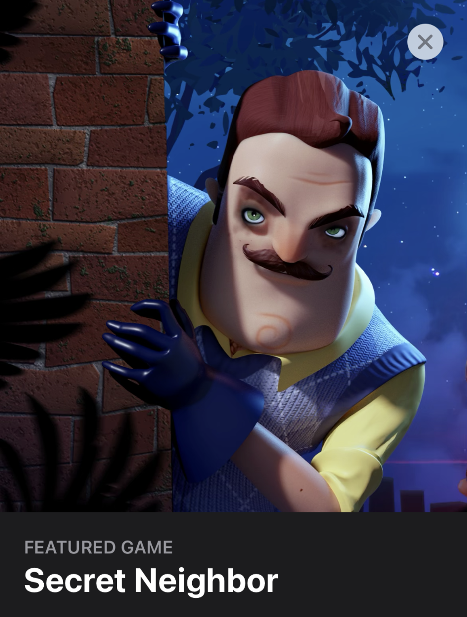 iOS App Store Featured Game - Secret Neighbor
