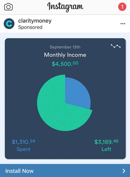 Instagram Ad Claritymoney